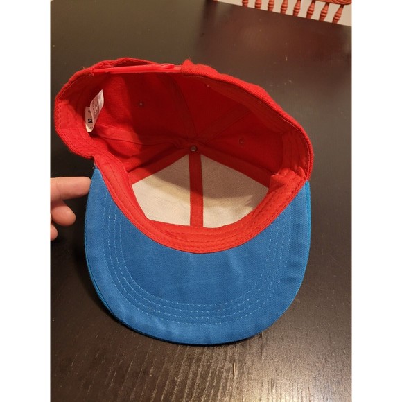Supergirl Hat - Six Flags Texas - Blue Red Gray Snapback Cap - Picture 4 of 5